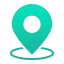 Teal-green location pin address icon – marking the official campus of GS Trainings in Gulberg III, Lahore, Pakistan.